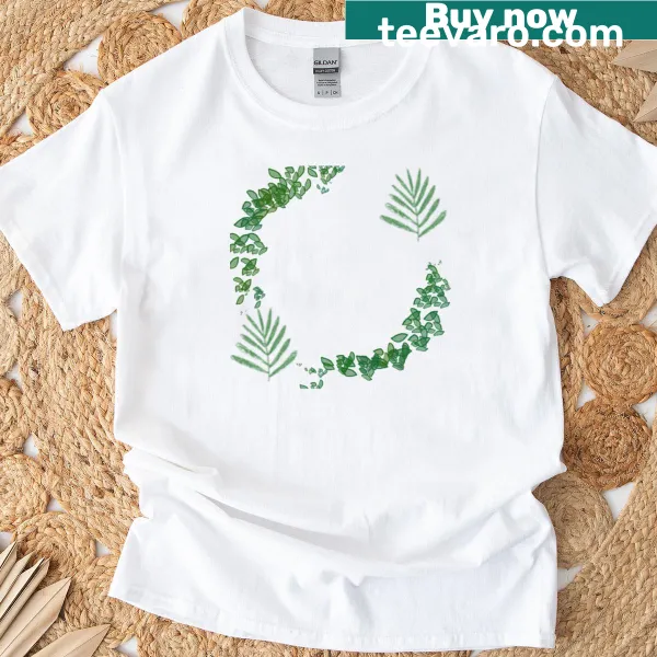 Simple green T-shirt with a solid color background