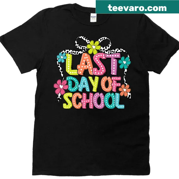 Cute last day of school graphic on kids' t-shirt
