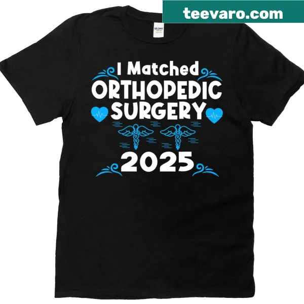 Orthopedic surgery match day graduate T-shirt with simple typography