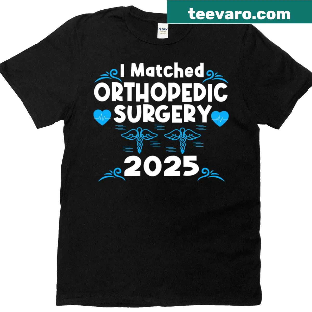Orthopedic surgery match day graduate T-shirt with simple typography — on a men's t-shirt