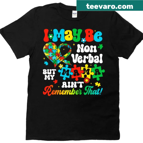 Typography T-shirt with a humorous autism awareness message