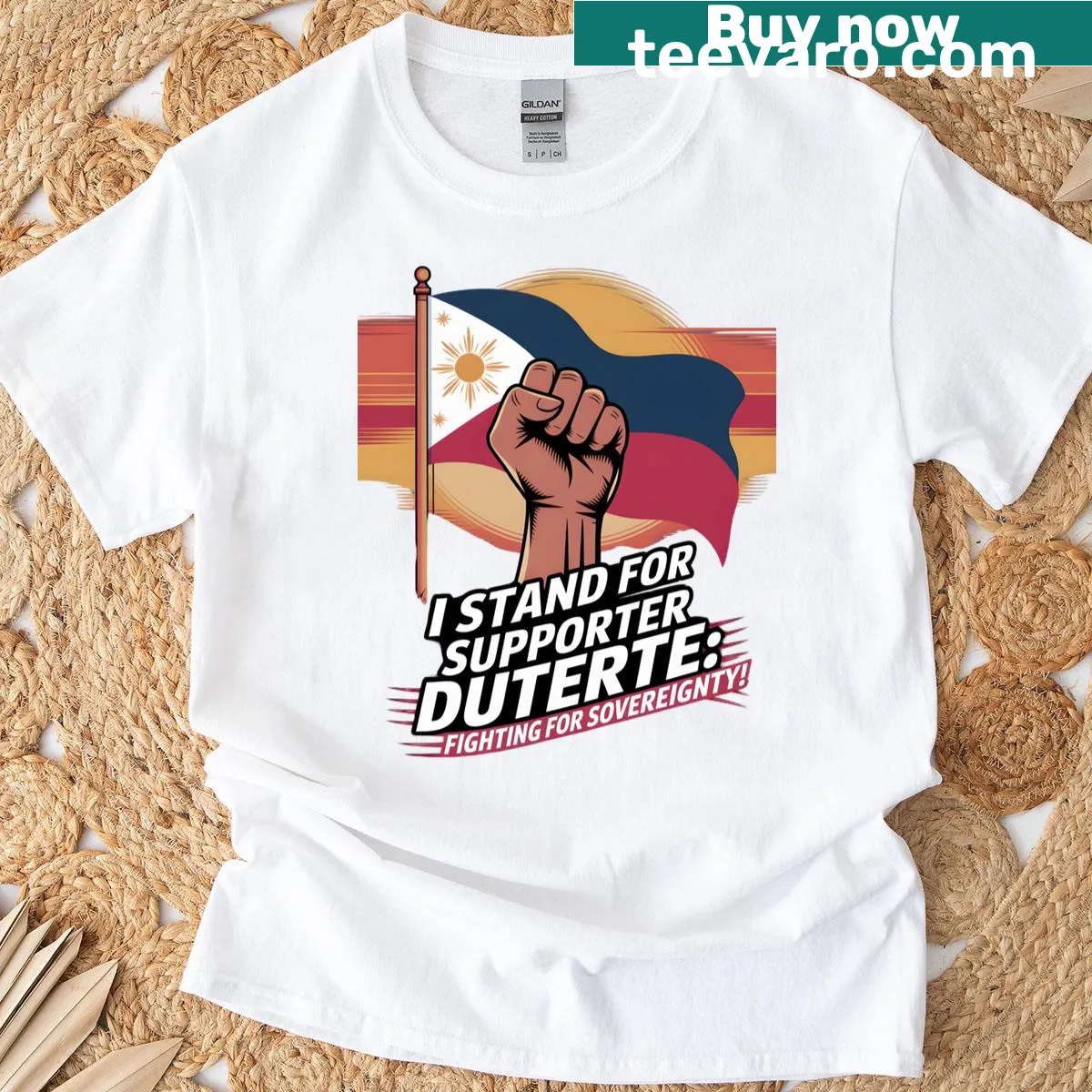 Supporter T-shirt for Duterte — on a men's t-shirt