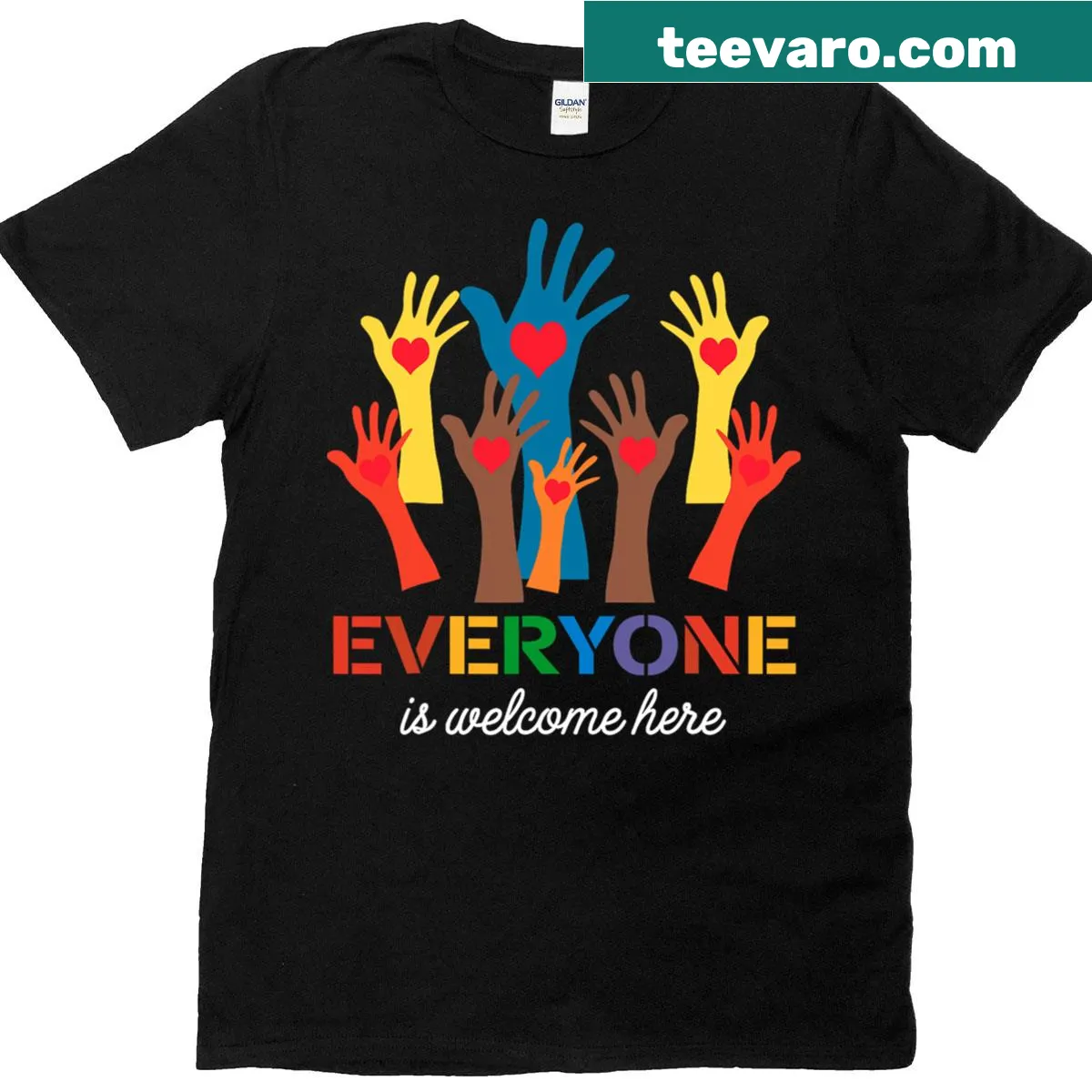 Teacher t-shirt with equality and diversity message — on a men's t-shirt