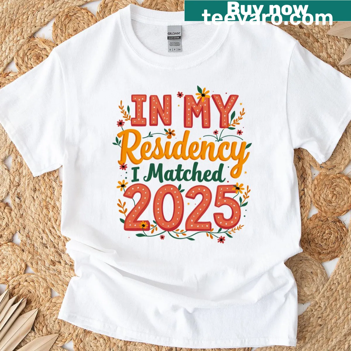 T-shirt celebrating residency matching in 2025 — on a men's t-shirt