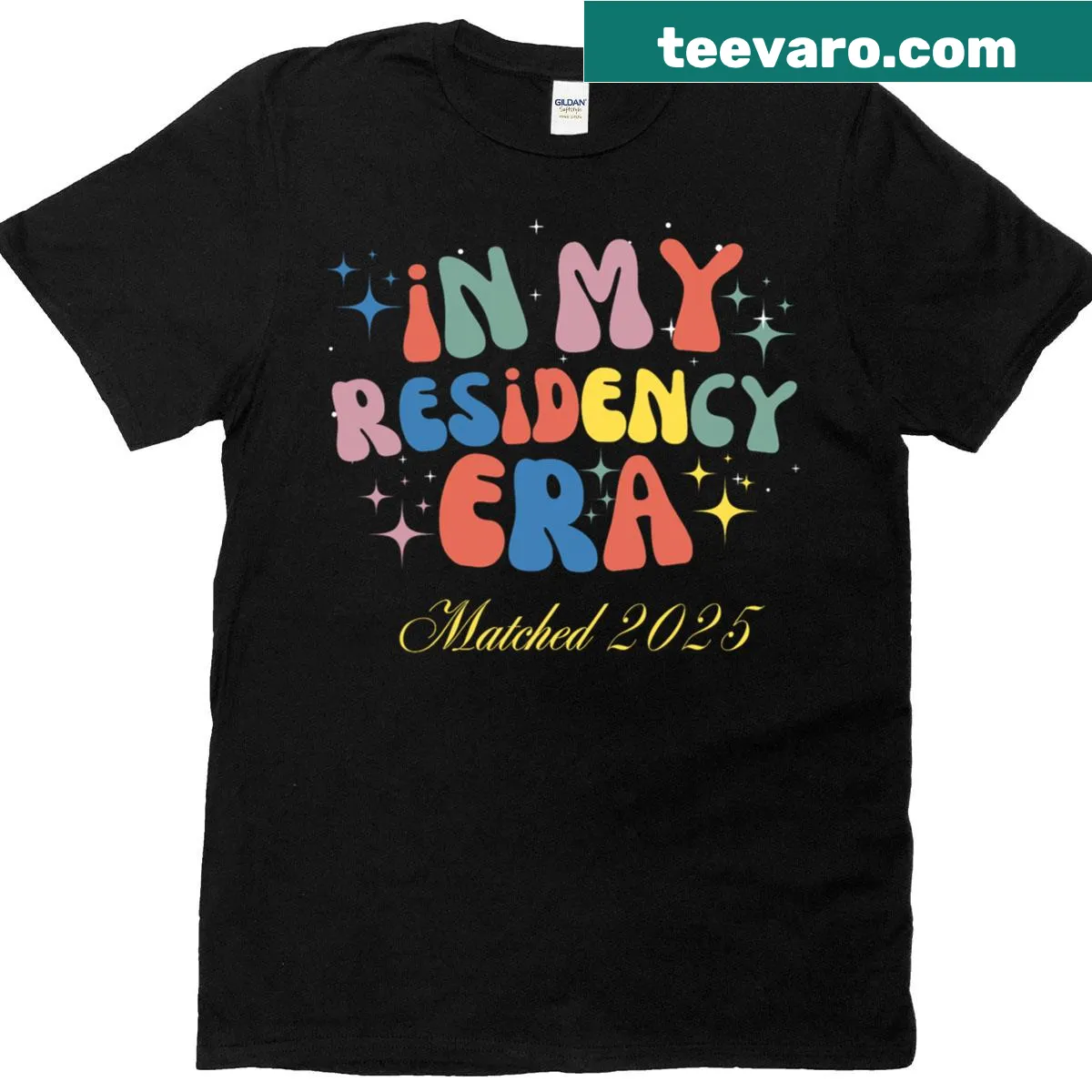 T-shirt celebrating 2025 residency match — on a men's t-shirt