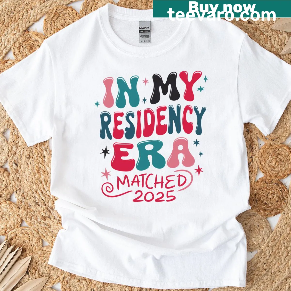 New resident t-shirt celebrating residency match in 2025 — on a men's t-shirt