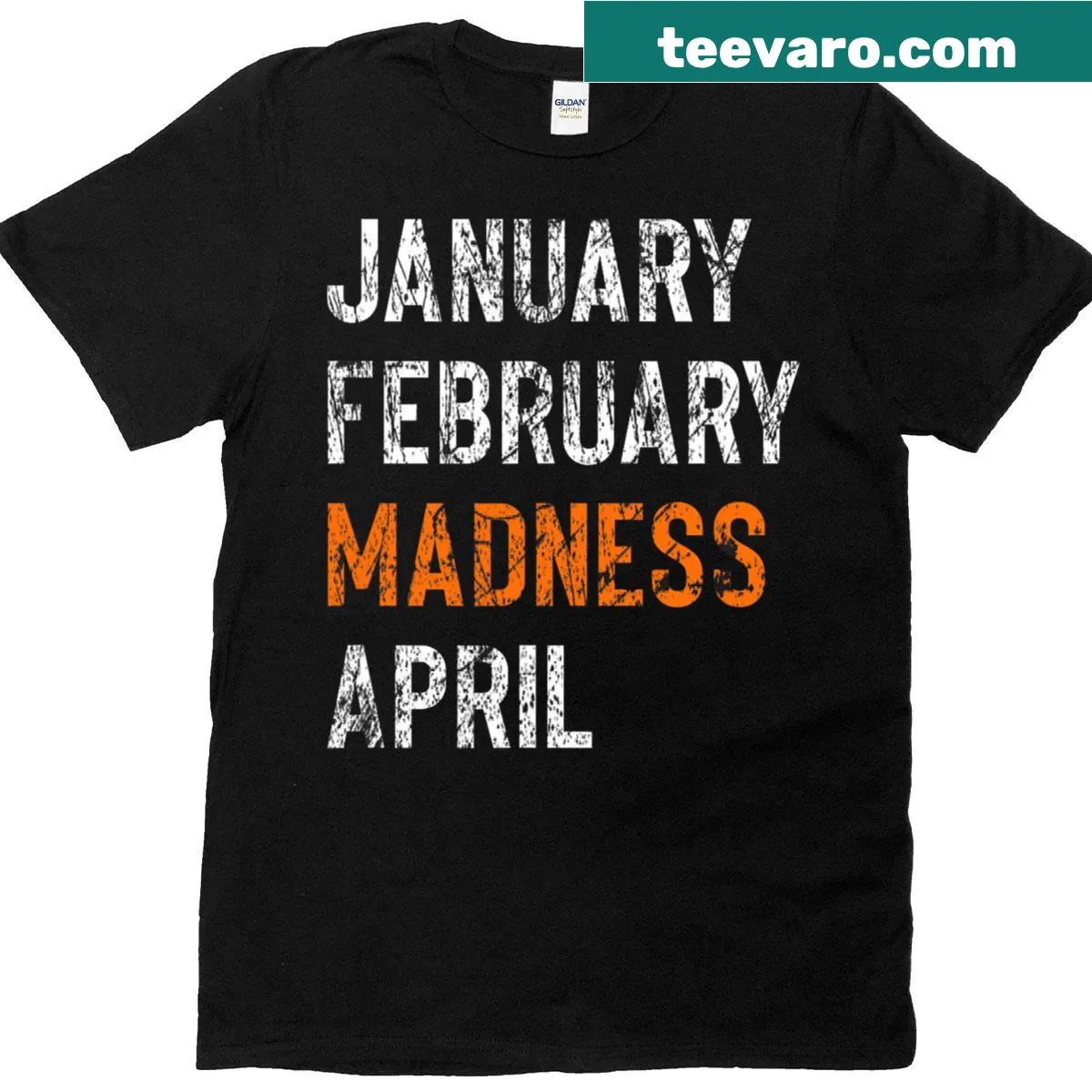 Vintage distressed basketball T-shirt with playful text — on a men's t-shirt