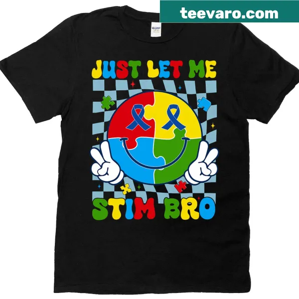 Funny autism awareness T-shirt for boys, featuring humorous text about stimming.