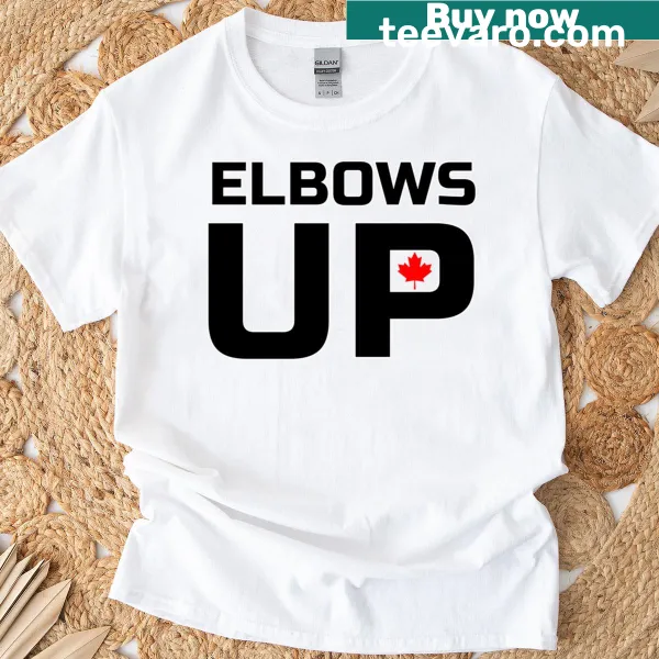 Motivational T-shirt with 'Keep Your Elbows Up' text, ideal for fitness enthusiasts.