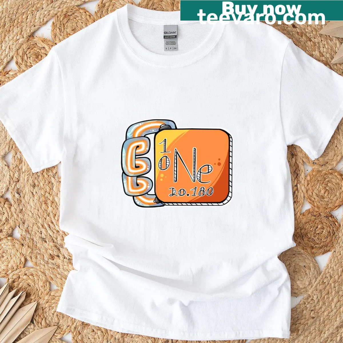 Stylish neon-themed t-shirt with bold typography design — on a men's t-shirt