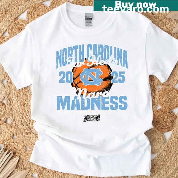 Retro North Carolina Tar Heels March Madness T-shirt with a classic logo