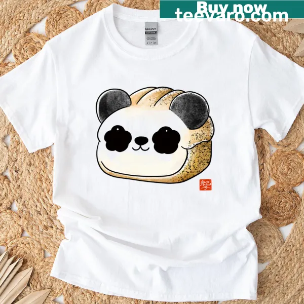 Cute illustration of a panda depicted as a loaf.
