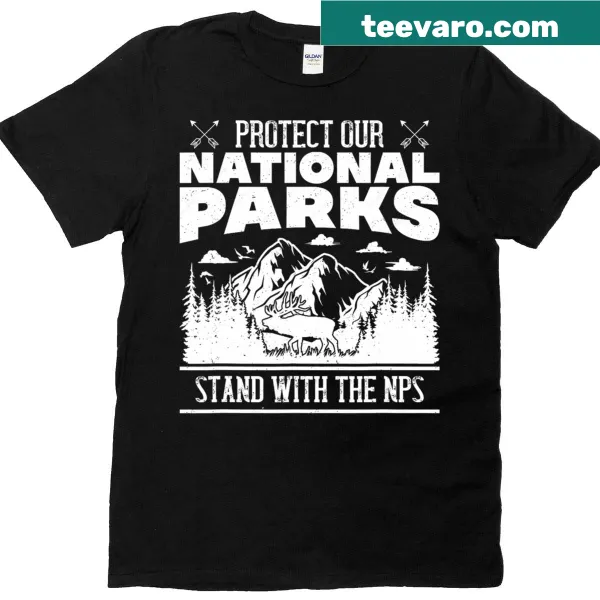 Text-based design urging to protect national parks with a Doge reference