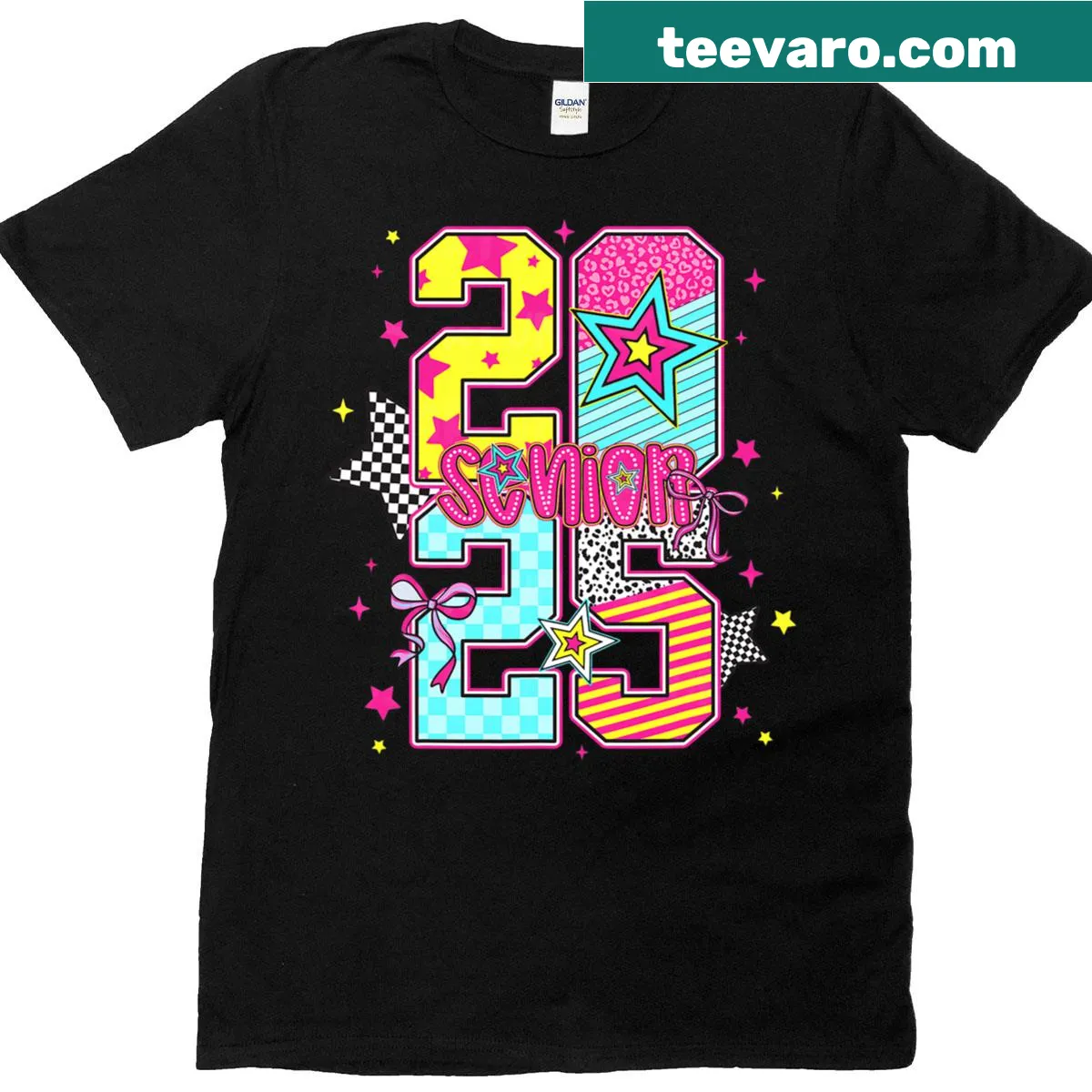 Retro Senior Class of 2025 graduation t-shirt — on a men's t-shirt