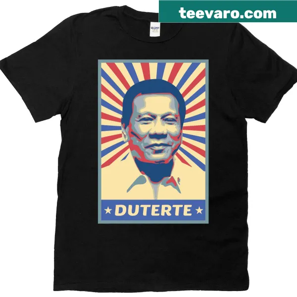 Illustration of Rodrigo Duterte on a political statement tee