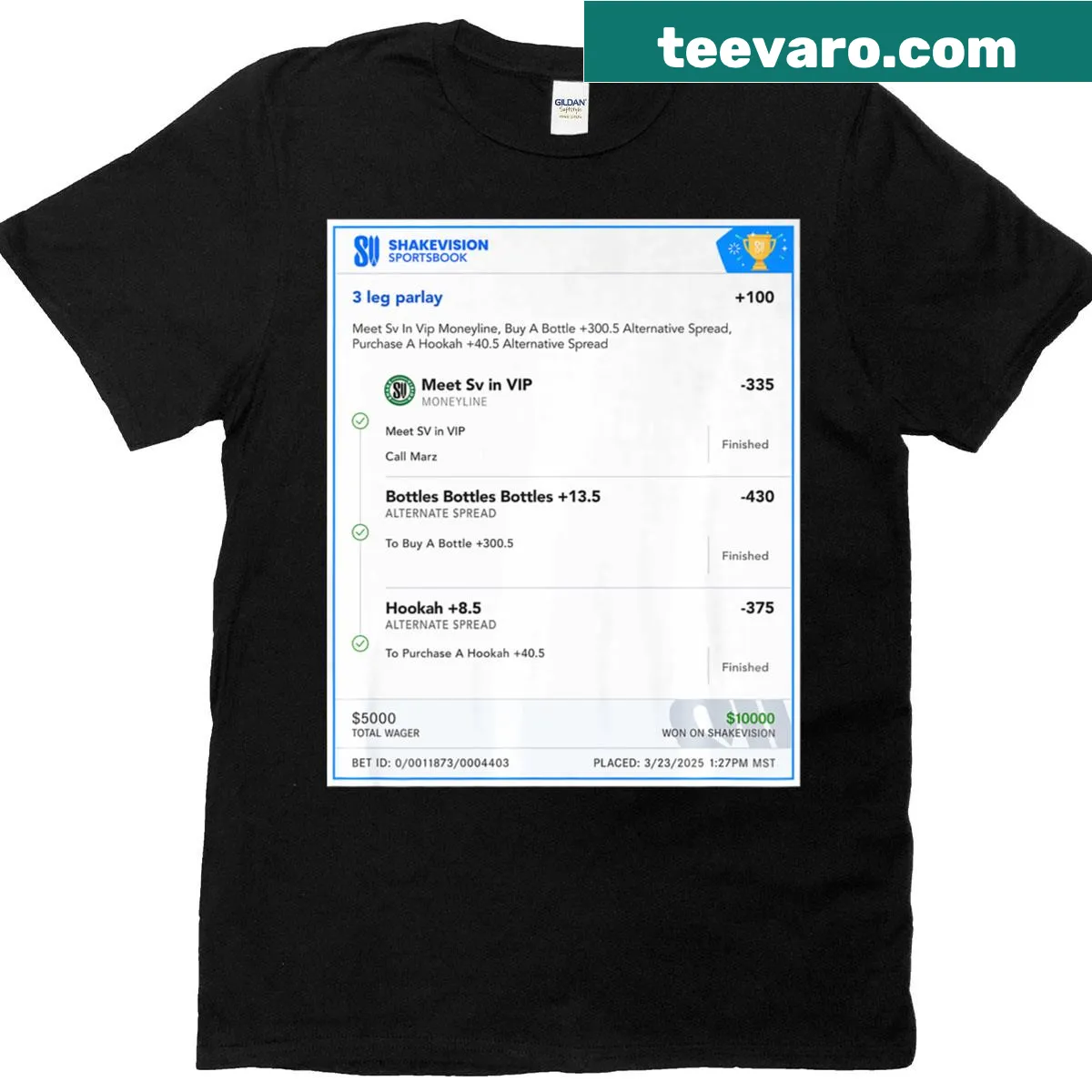 Lively party-themed graphic on a fun t-shirt. — on a men's t-shirt