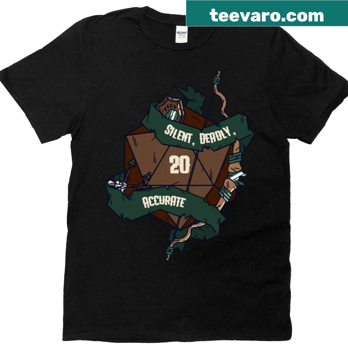 Funny T-shirt for tabletop RPG fans with clever text — on a men's t-shirt