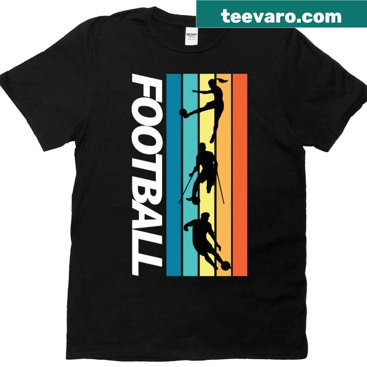 Retro design T-shirt celebrating soccer athletes of all abilities — on a men's t-shirt