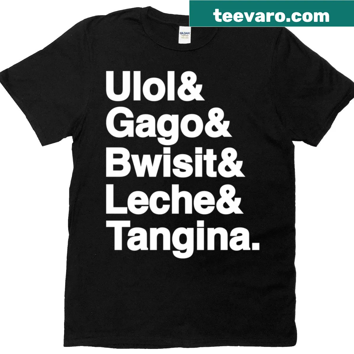 T-shirt featuring bold Filipino slang text — on a men's t-shirt
