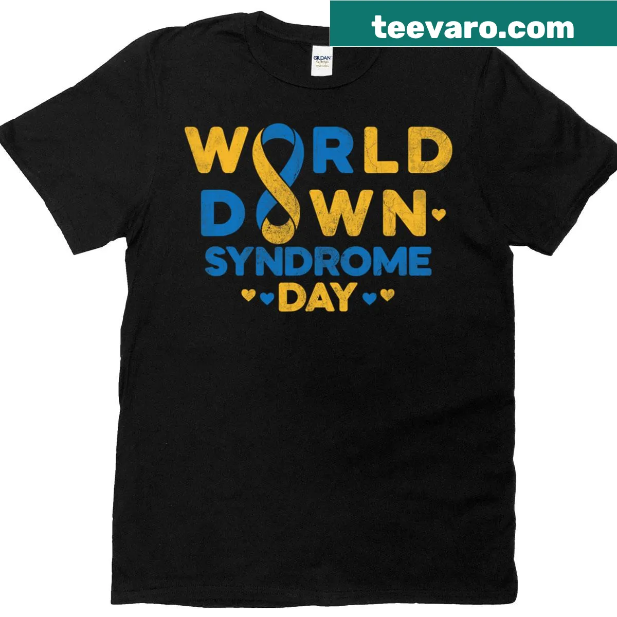 T-shirt supporting World Down Syndrome Day awareness — on a men's t-shirt