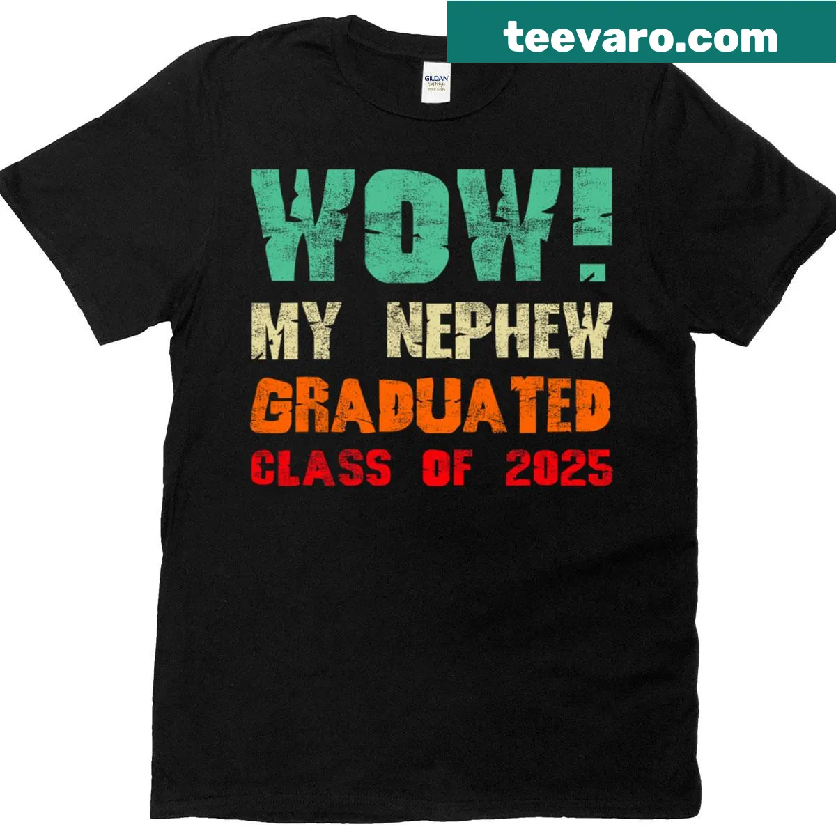Graduation T-shirt for nephew with message Class of 2025 — on a men's t-shirt