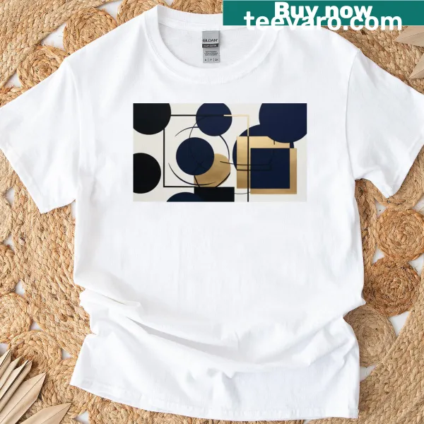 Minimalist abstract shapes design t-shirt