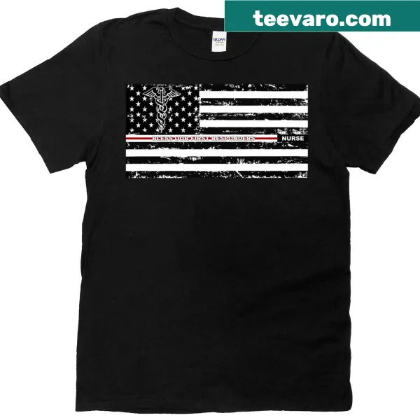 Typographic T-shirt honoring nurses with a supportive message