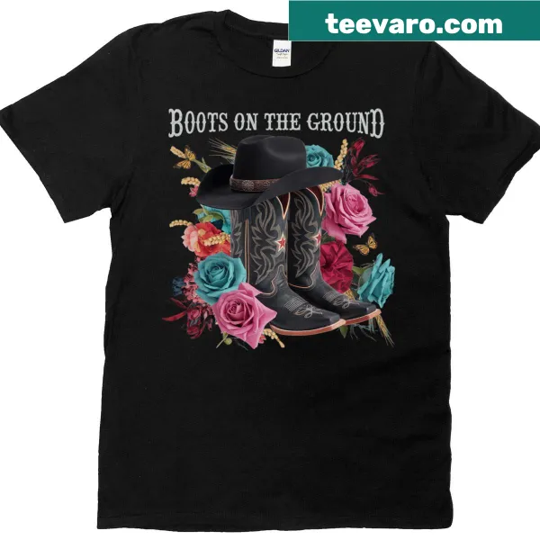Retro Western T-shirt with linedance boots graphic