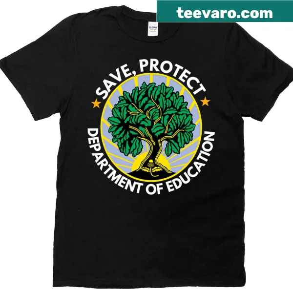 Engaging t-shirt promoting the Department of Education's mission