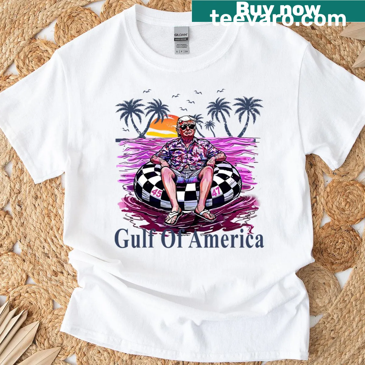 Text-focused patriotic t-shirt featuring Donald Trump and political themes — on a men's t-shirt