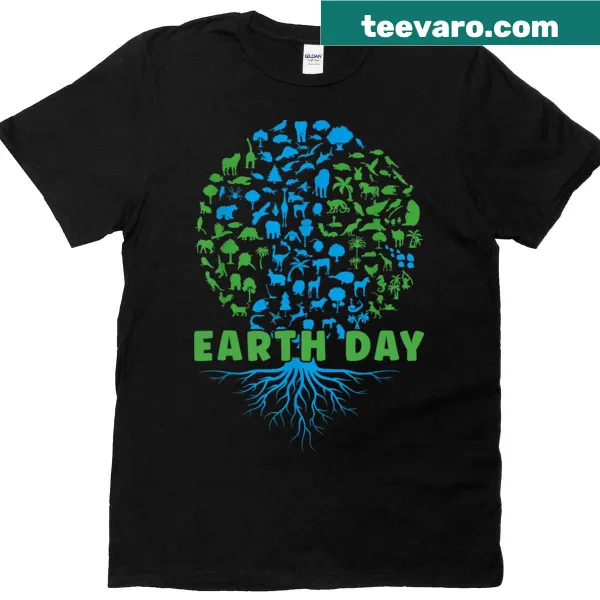 Illustration of Earth Day celebration for kids with fun text