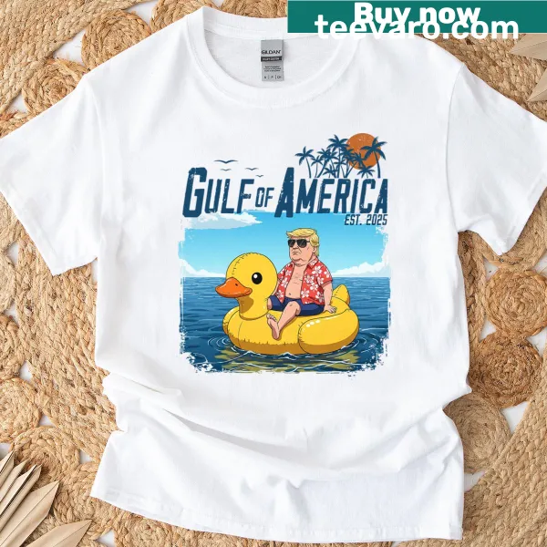 Funny Trump graphic on a Gulf-themed patriotic t-shirt