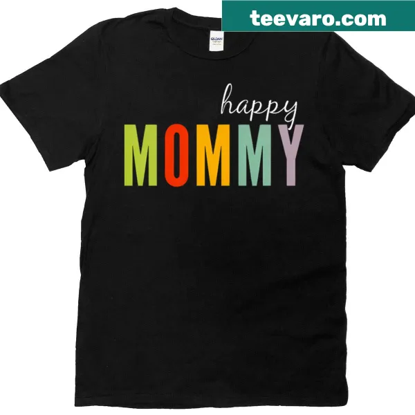 Joyful Mommy T-shirt with playful typography