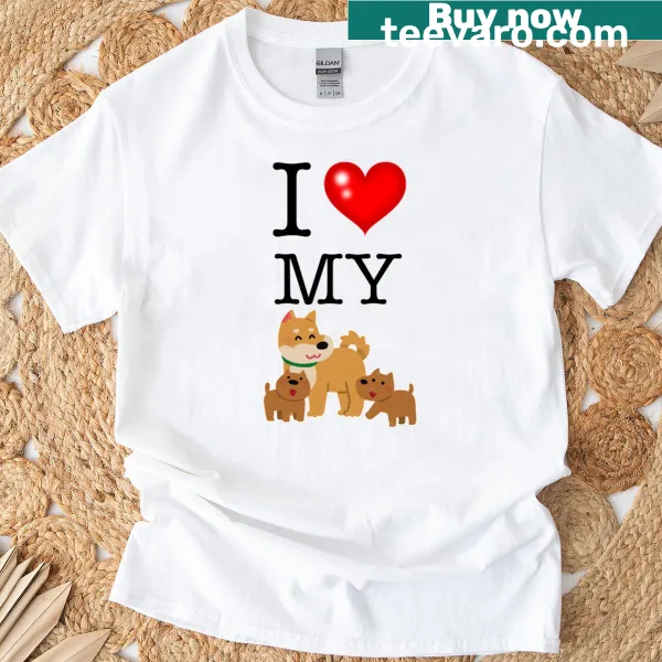 T-shirt with a heartfelt message expressing love for dogs