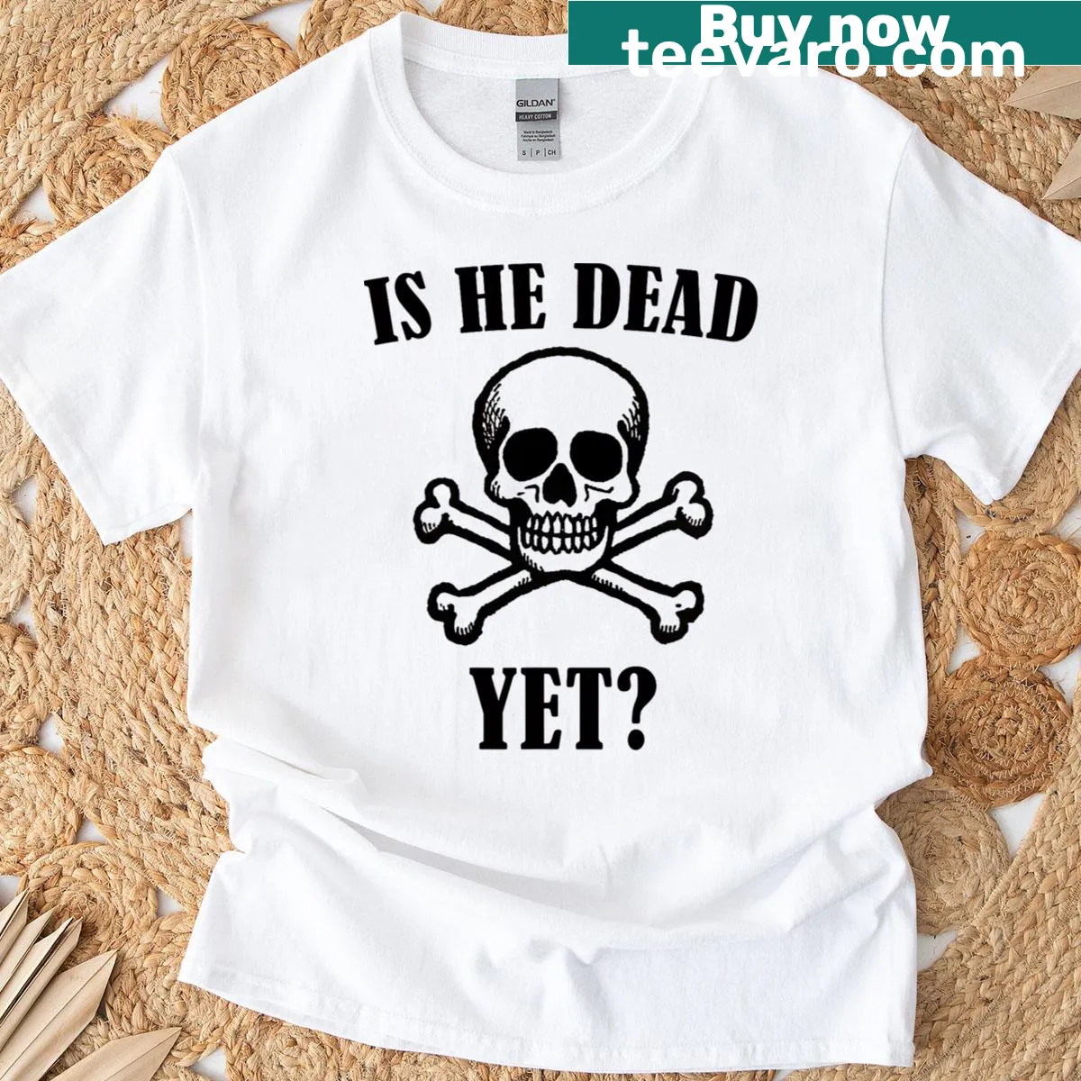 Retro skull graphic on a T-shirt with vintage design elements — on a men's t-shirt
