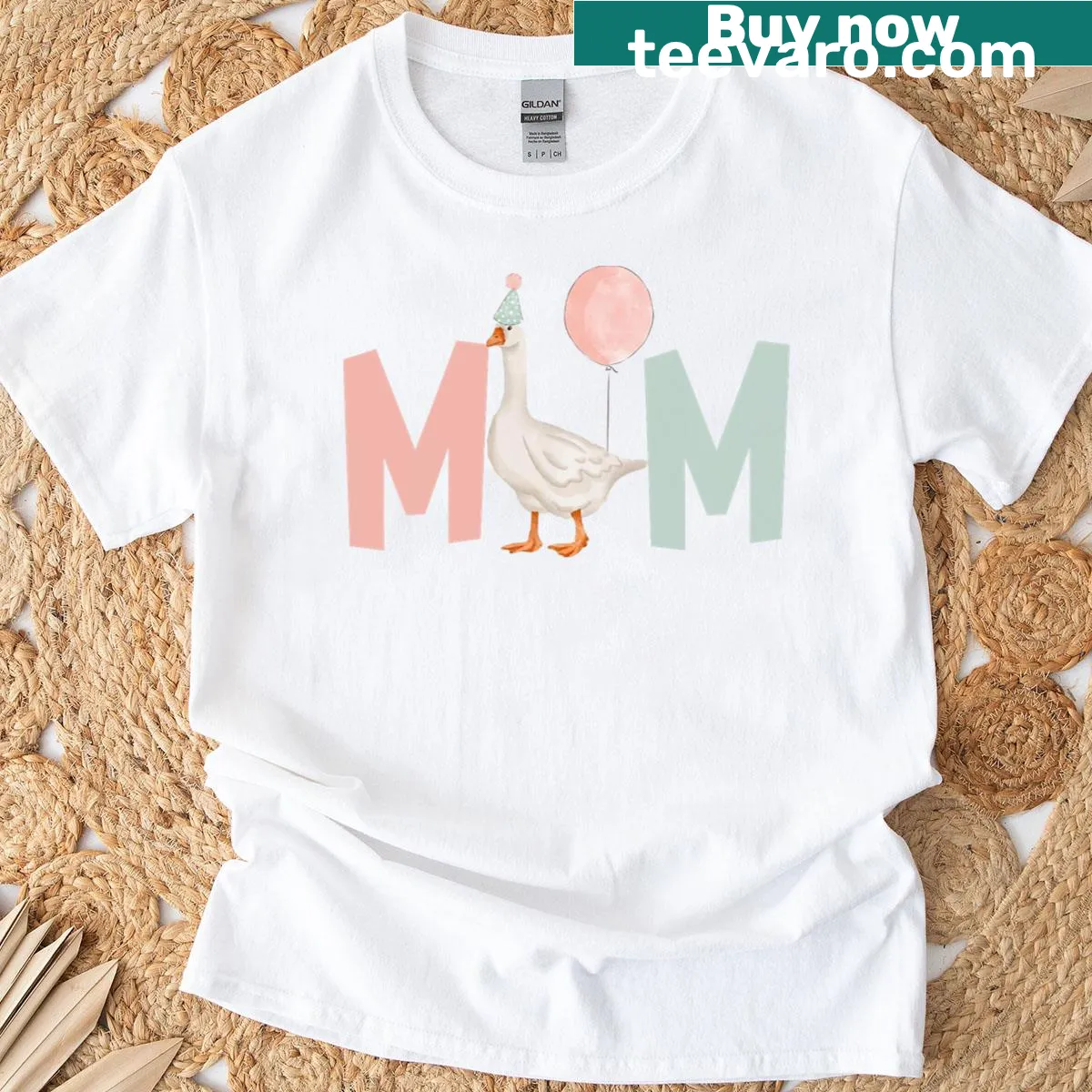 Adorable t-shirt for moms celebrating a first birthday — on a men's t-shirt