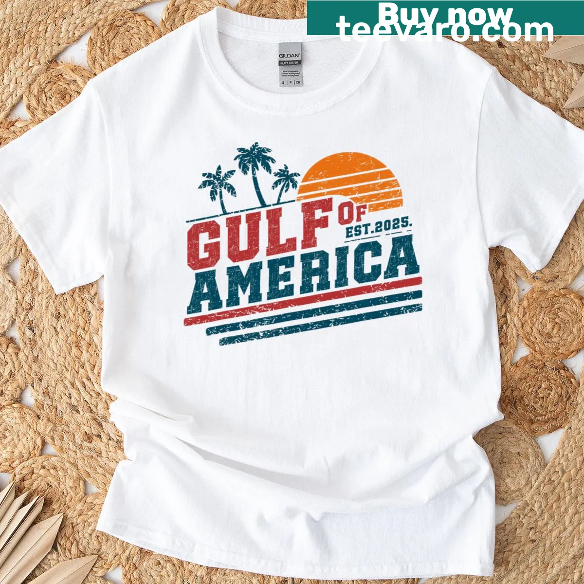 Retro American graphic for July 4th celebration T-shirt — on a men's t-shirt