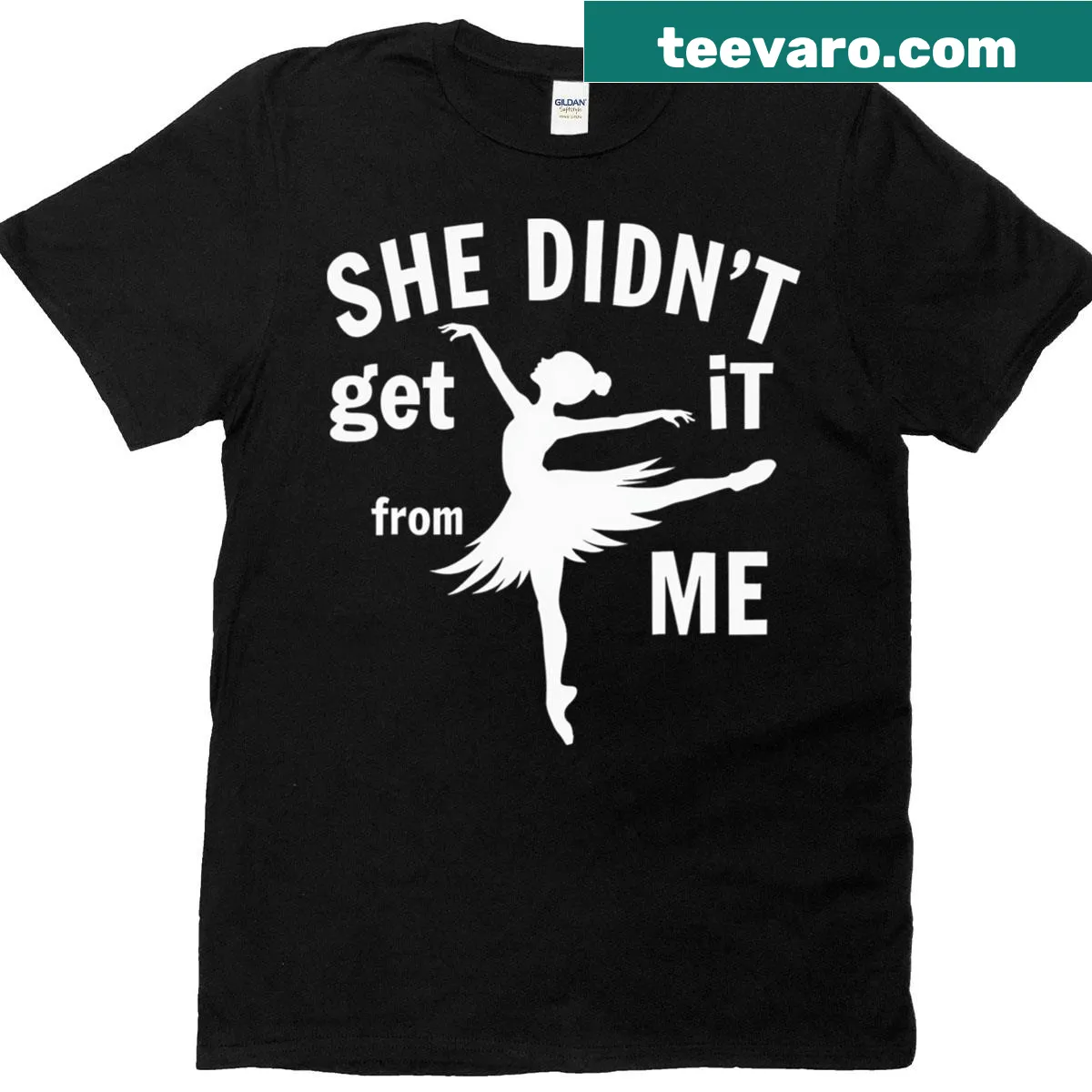 Fun t-shirt for dance parents with humorous typography — on a men's t-shirt