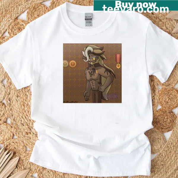 Funny cookie T-shirt with a cartoonish shirtless marble Danish cookie