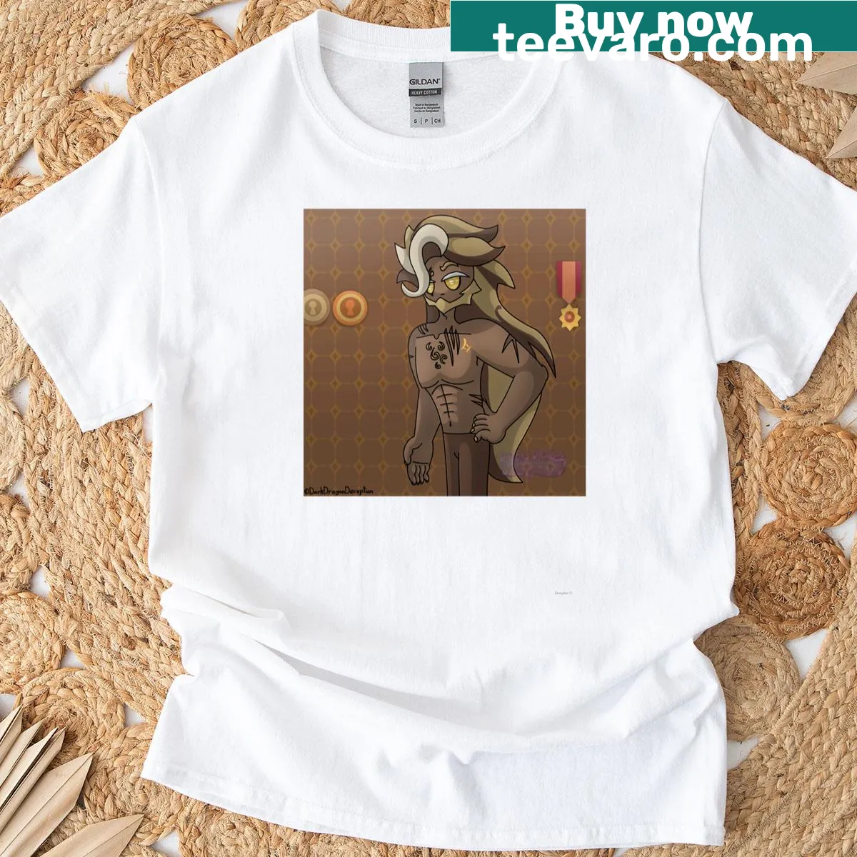 Funny cookie T-shirt with a cartoonish shirtless marble Danish cookie — on a men's t-shirt