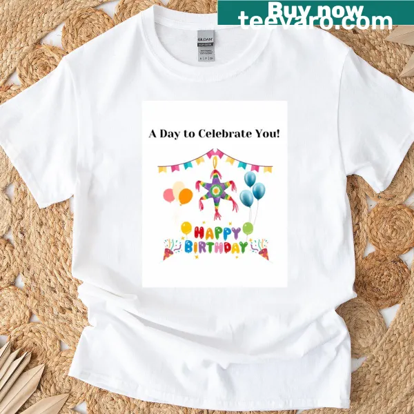 Playful typography celebrating special occasions on a T-shirt