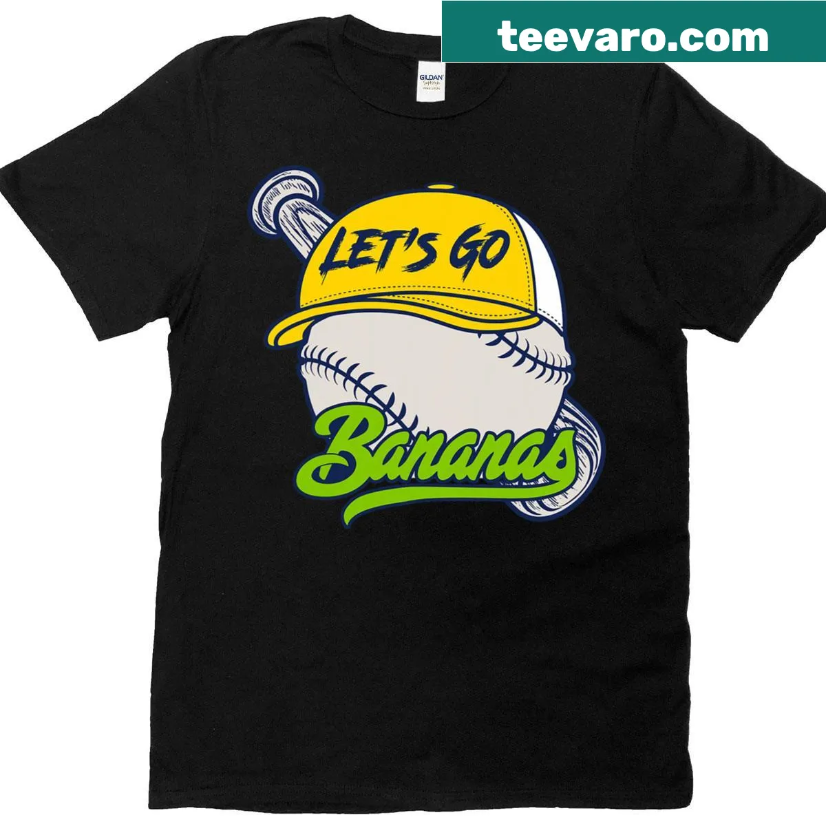 Personalized T-shirt with a cute banana graphic for fruit lovers — on a men's t-shirt