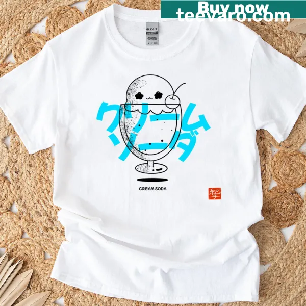 T-shirt featuring playful cream soda graphic