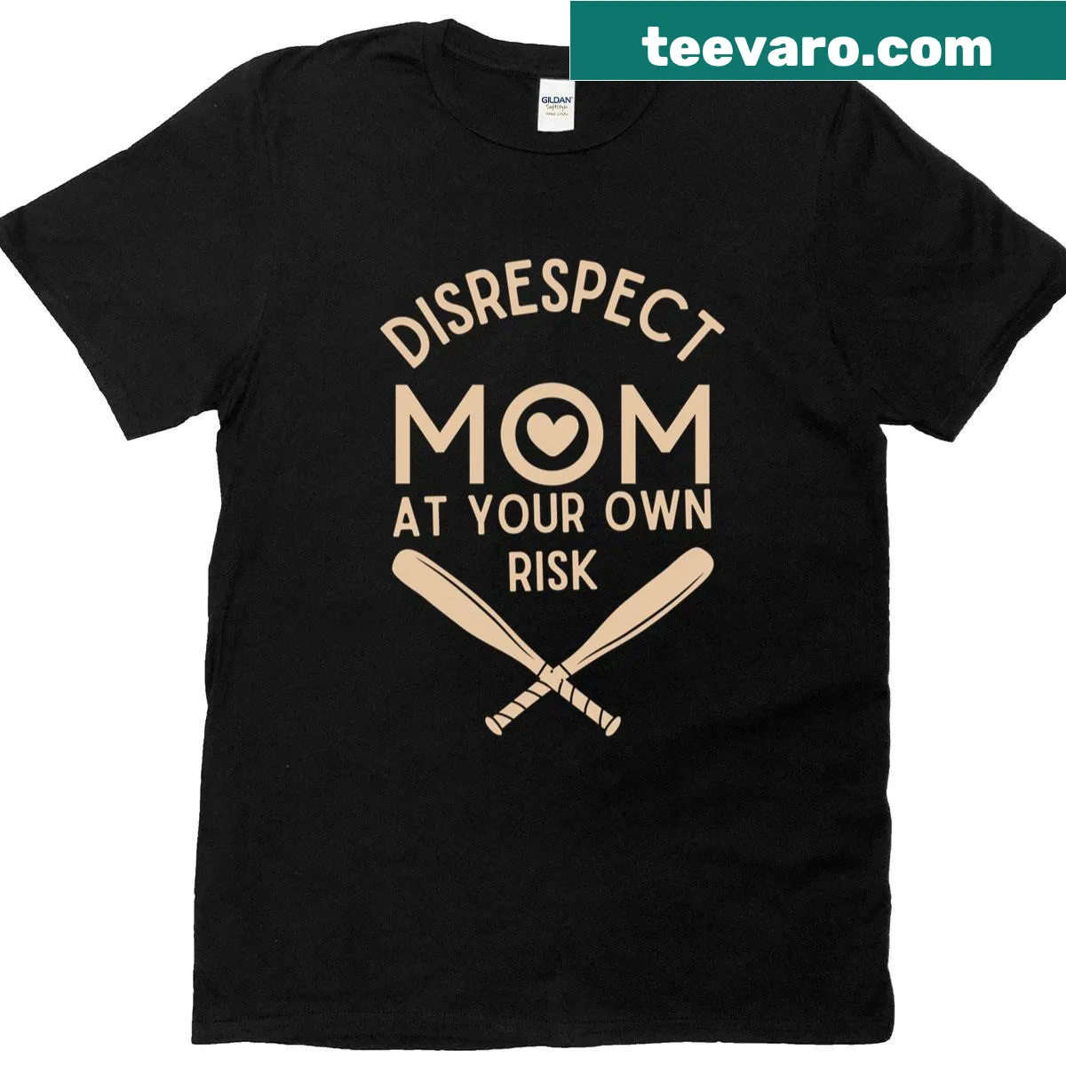 Funny T-shirt that reads 'My Mom' in bold letters — on a men's t-shirt