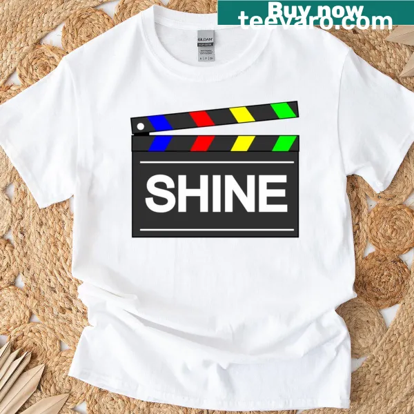 Minimalist shine graphic on a Classic T-shirt in typography style.