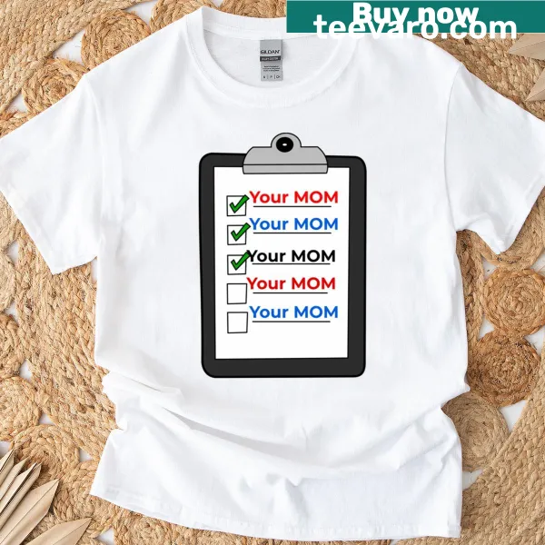 Minimalist checklist graphic on a Classic T-shirt for everyday tasks.