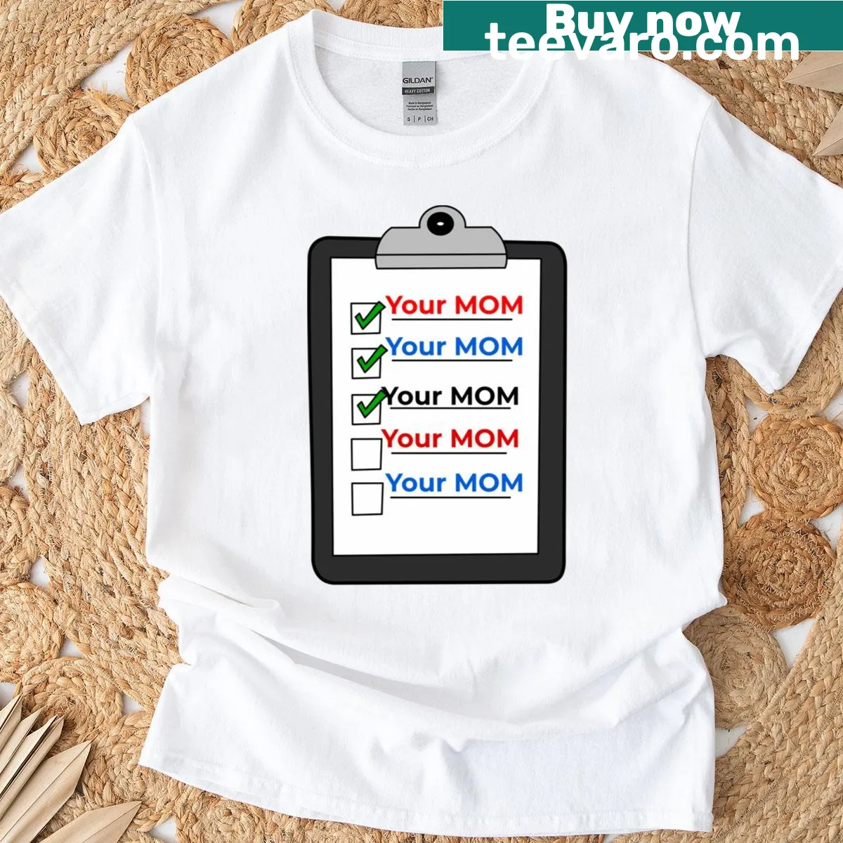 Minimalist checklist graphic on a Classic T-shirt for everyday tasks. — on a men's t-shirt