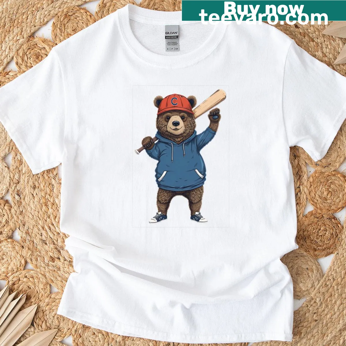 Classic animal graphics and retro name style on t-shirt — on a men's t-shirt