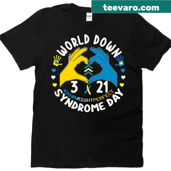 Supportive Down Syndrome awareness t-shirt with '321' design