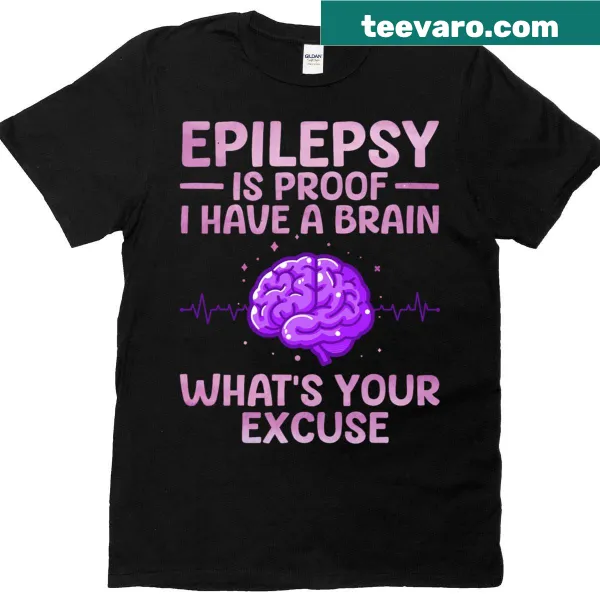 Epilepsy Awareness T-shirt for men and kids with bold text